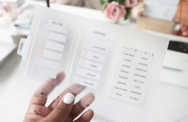 Plastic WHITE Task Card – Fancy Plans Co