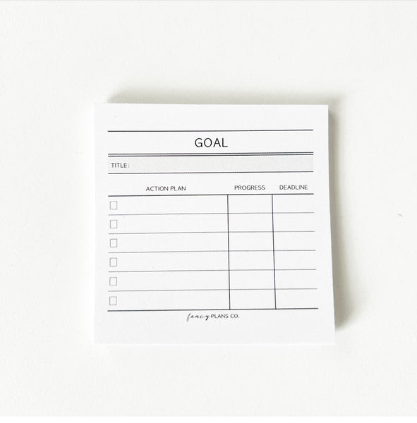 Goal Sticky Notes | 3 x 3in. – Fancy Plans Co