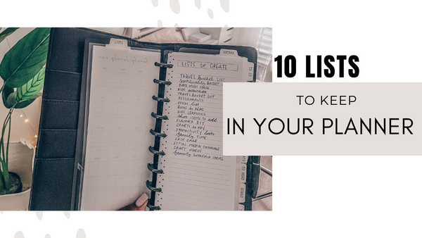 10 Lists To Keep In Your Planner