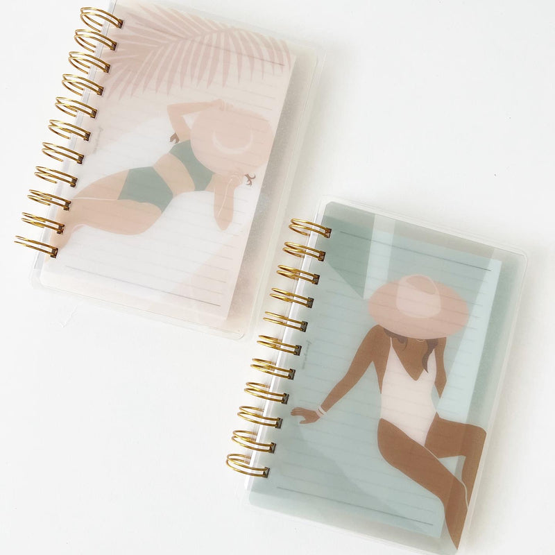 Coiled Notebook | Abstract Summer | Tan Girl