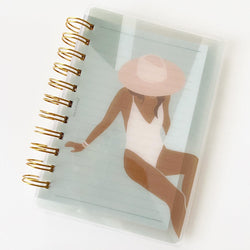 Coiled Notebook | Abstract Summer | Brown Girl