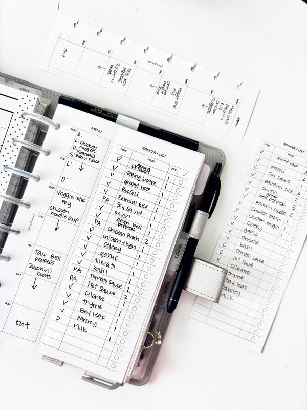 Categorized Meal Planner and Grocery List