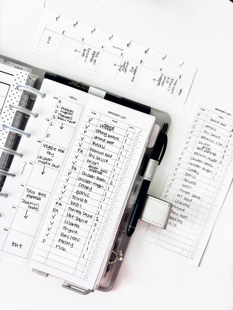 Categorized Grocery List | Half Sheet