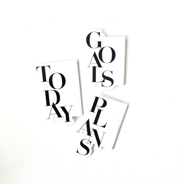 Magnetic Page Marker 3 pc Set | Plans, Today + Goals Bold