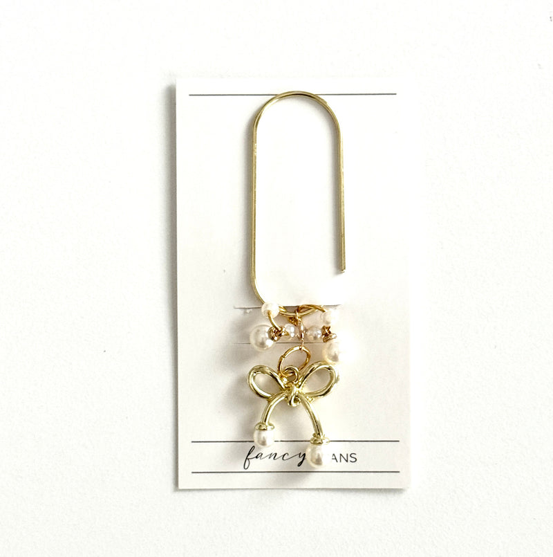 Fancy Charms Paperclips | Pearl Bow – Fancy Plans Co