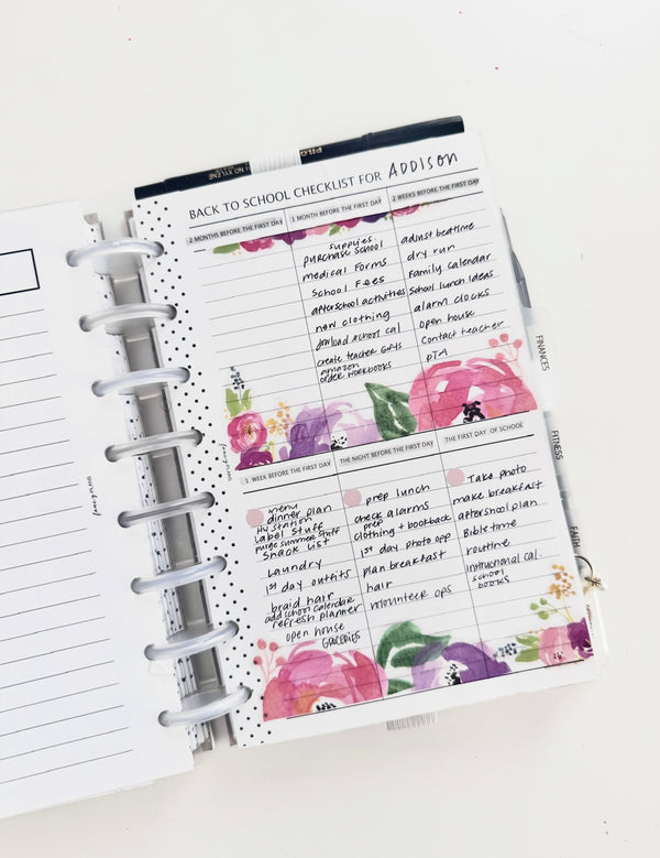 Back To School Checklist