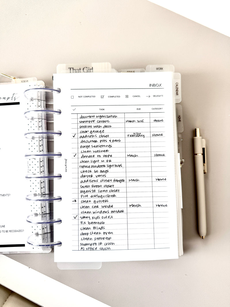 Planner Inserts | In Box With Action Icons – Fancy Plans Co