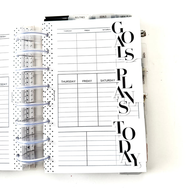 Magnetic Page Marker 3 pc Set | Plans, Today + Goals Bold