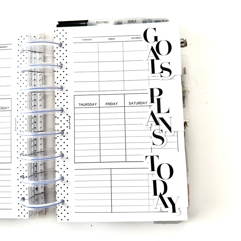 Magnetic Page Marker 3 pc Set | Plans, Today + Goals Bold