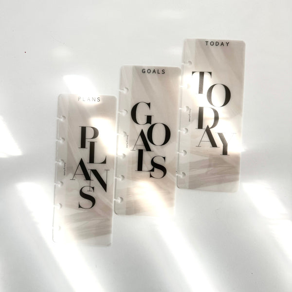 Page Finder 3 pc Set | Plans, Today + Goals Bold