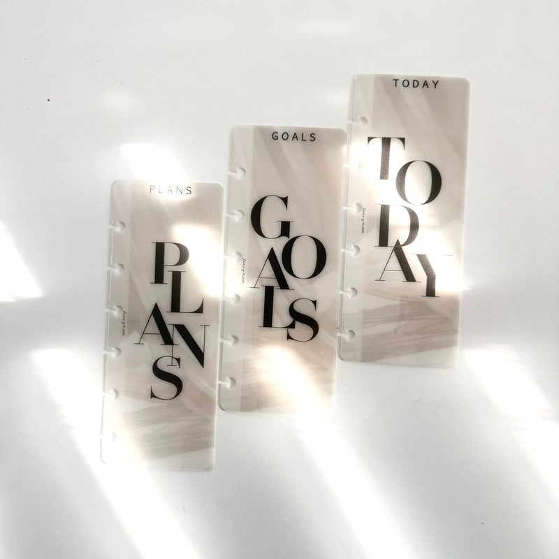 Page Finder 3 pc Set | Plans, Today + Goals Bold