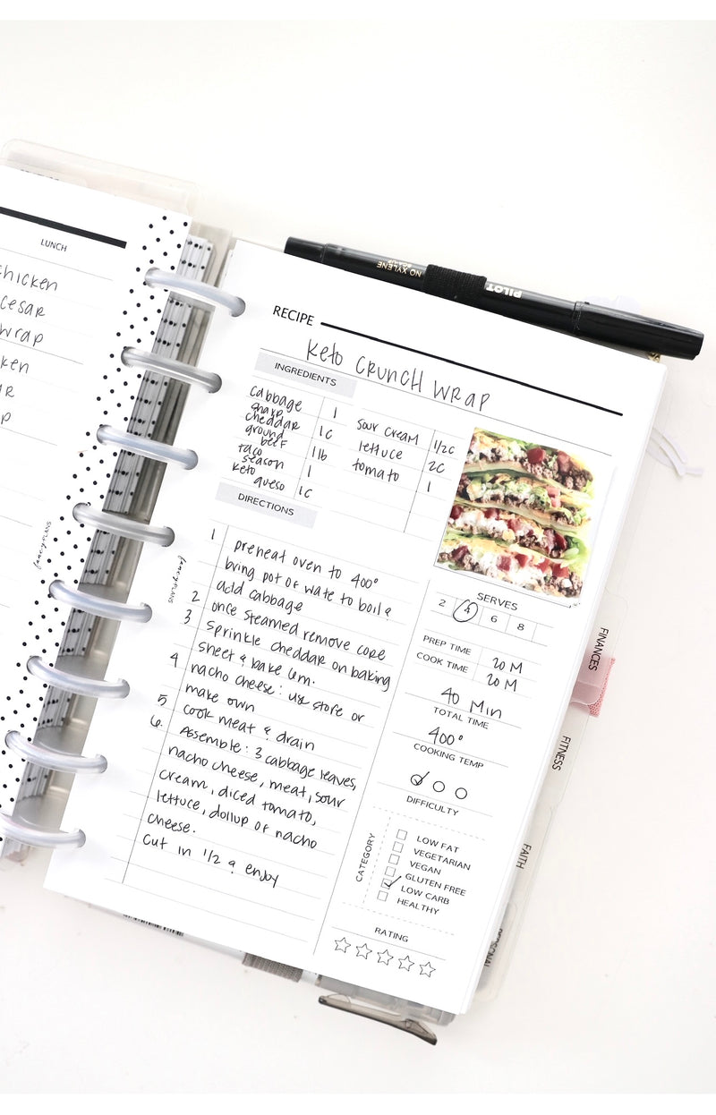 Recipe Page Inserts
