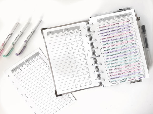 Planner Inserts | Priority List – Fancy Plans Co