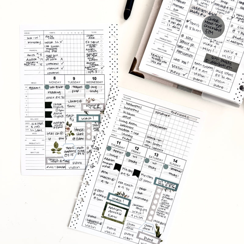Weekly All In One Layout V2 MONDAY START | Un-Dated