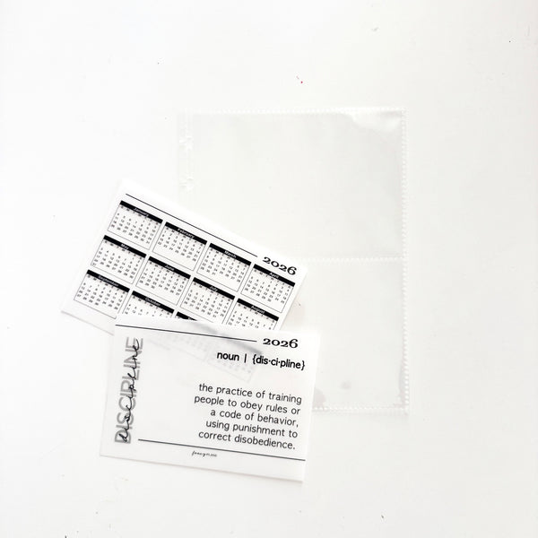 Journal Cards Set 3 x 5 | Calendar + WOY