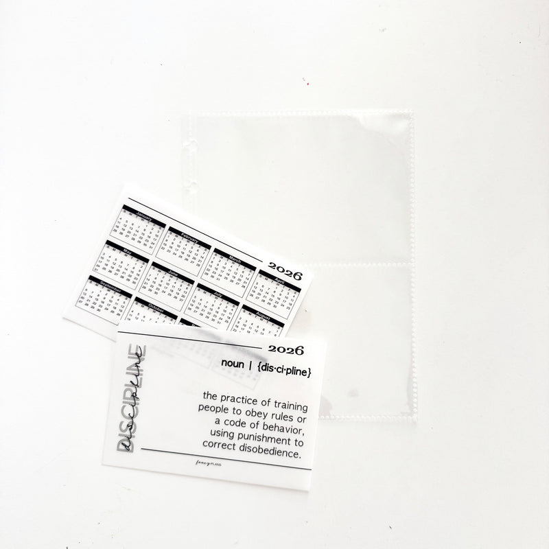 Journal Cards Set 3 x 5 | Calendar + WOY