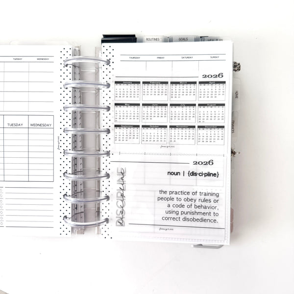 Journal Cards Set 3 x 5 | Calendar + WOY