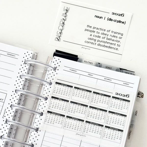 Journal Cards Set 3 x 5 | Calendar + WOY