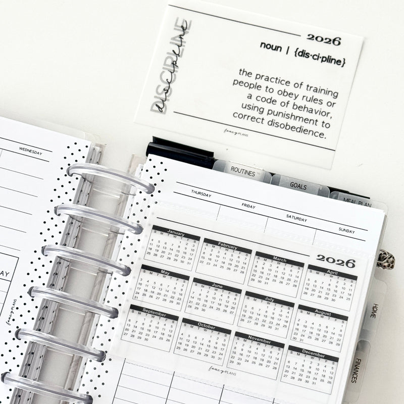 3 x 5 Journal Cards Set | Calendar + WOY