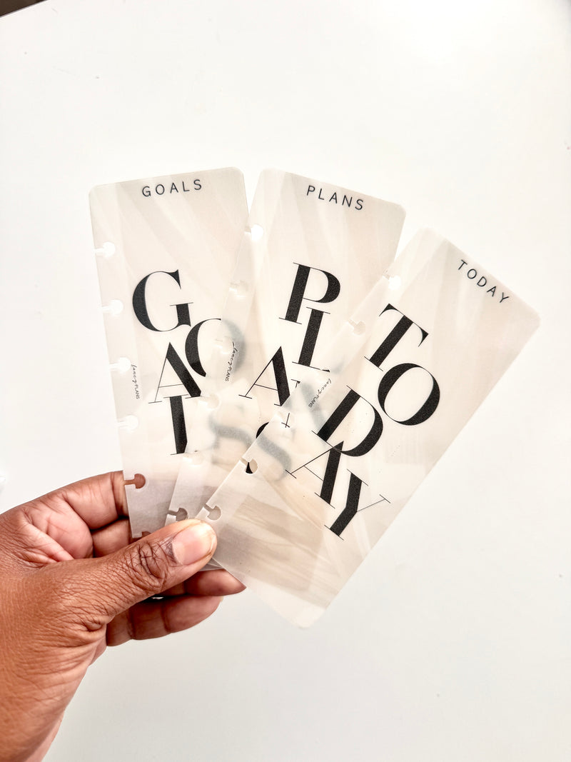 Page Finder 3 pc Set | Plans, Today + Goals Bold