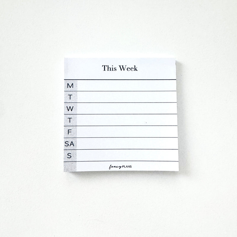 Sticky Note Week This Week Sticky Notes | 3 x 3in. – Fancy Plans Co