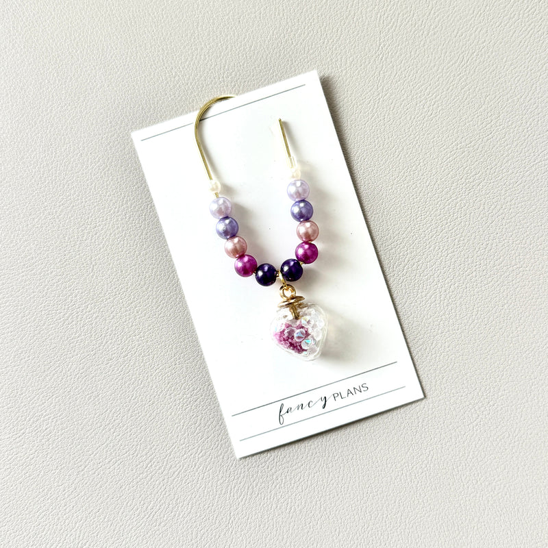 Fancy Charms Paperclips | Clear Glass Jeweled Heart – Fancy Plans Co