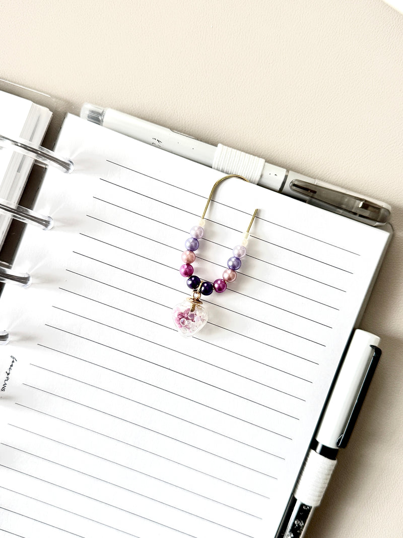 Fancy Charms Paperclips | Clear Glass Jeweled Heart – Fancy Plans Co