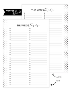 This Weeks Tasks Fill Paper Inserts <PRINTED AND SHIPPED>