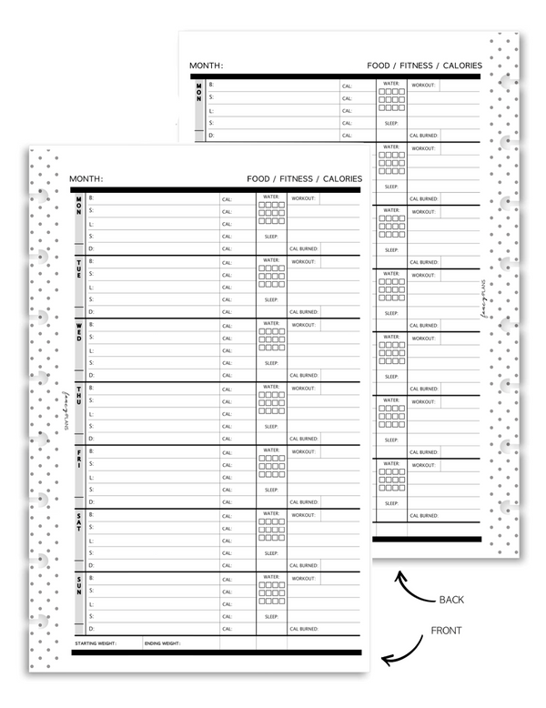 Food / Fitness / Calories Tracker | Digital Download