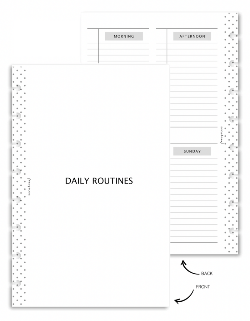 Routine Note Layout 4 Column Routines | DIGITAL DOWNLOAD – Fancy Plans Co