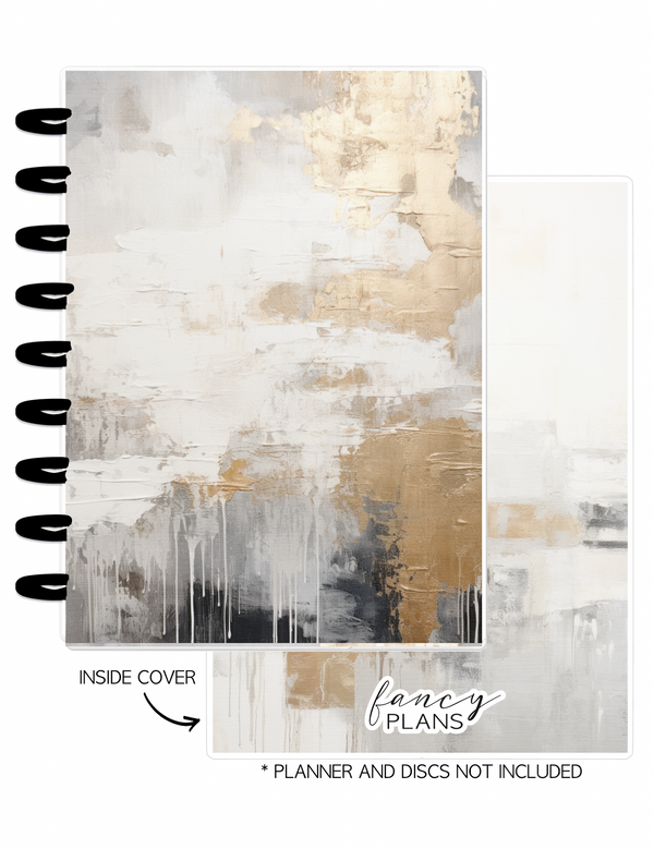 Cover Set of 2 MODERN ABSTRACT GOLD Faux Foil