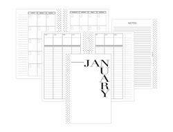 Vertical Lined Layout V2 MONDAY START | Un-dated