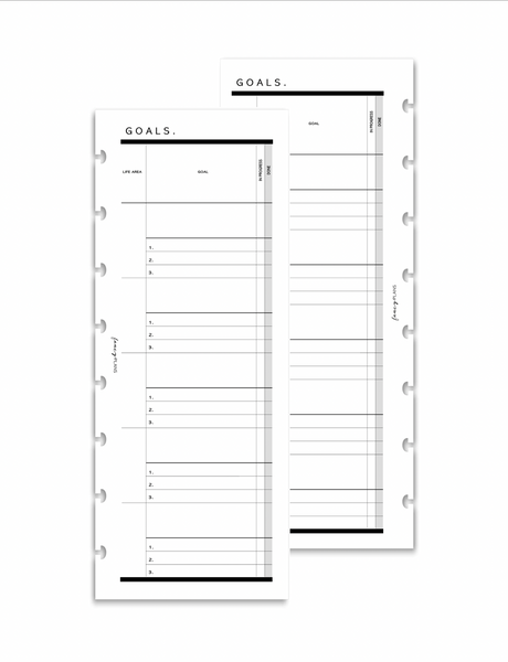 Life Area Goals | Half Sheet – Fancy Plans Co