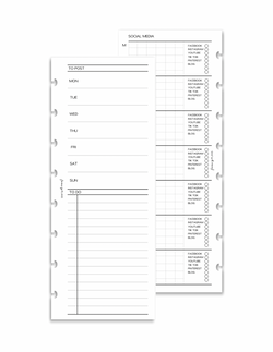 Social Media Posts Planner | Half Sheet
