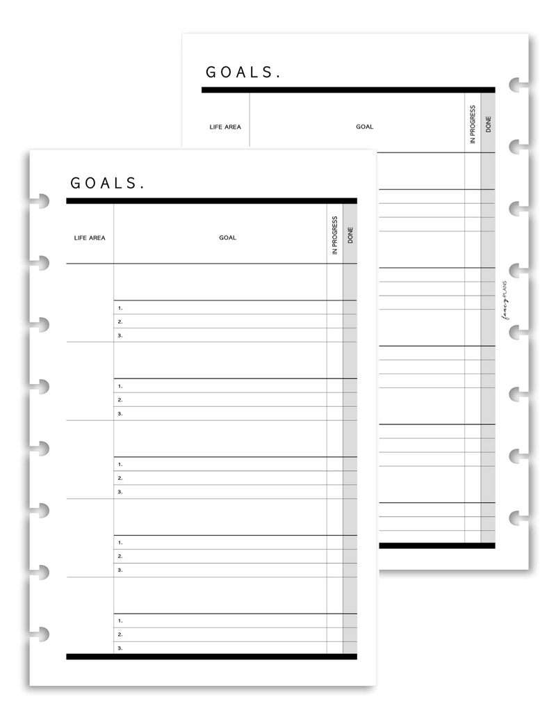 Life Area Goals Blank