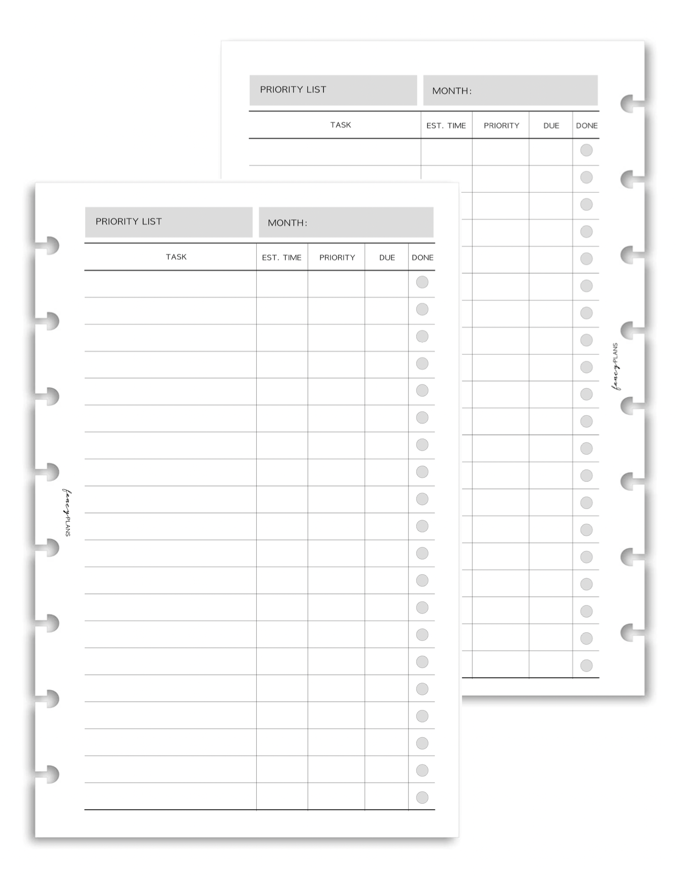 Priority List | Digital Download – Fancy Plans Co