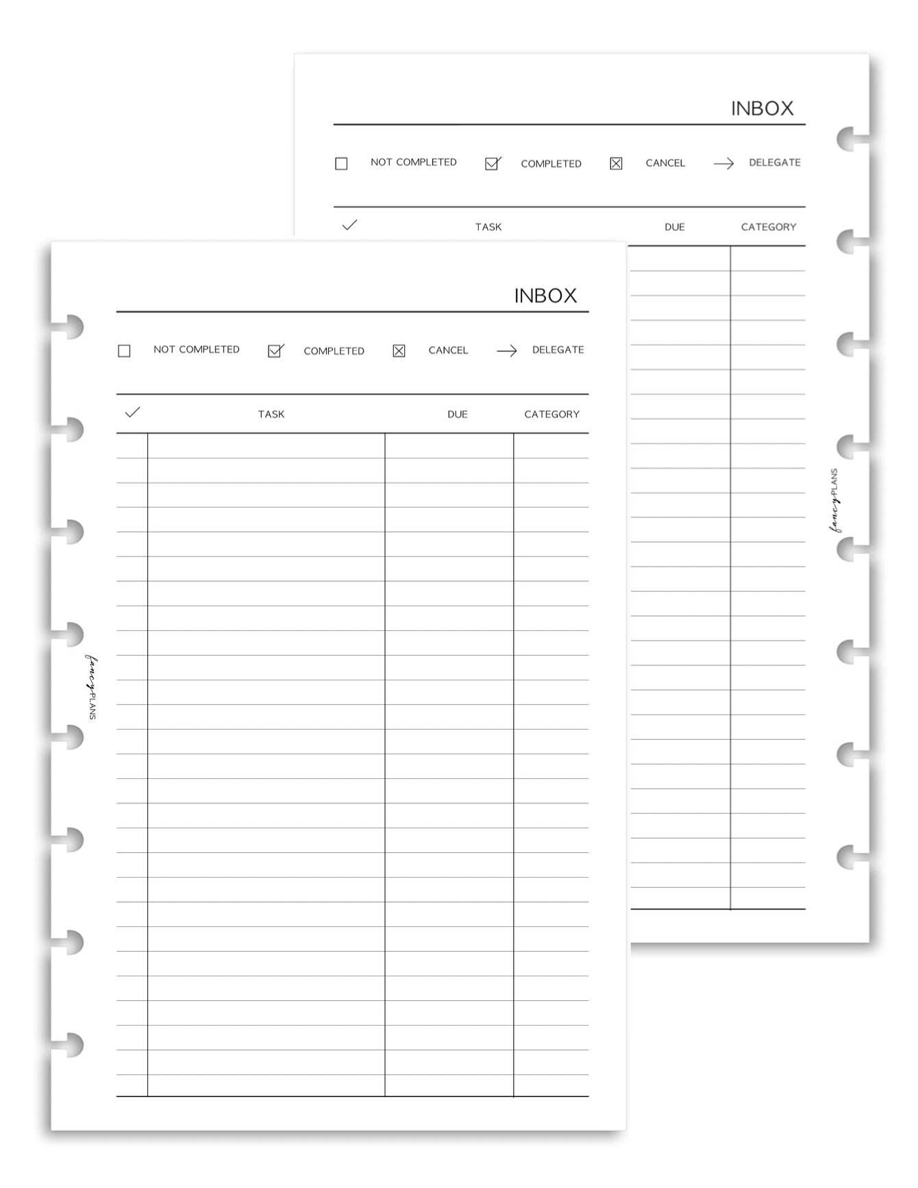 Inbox with Action Items | Digital Download – Fancy Plans Co