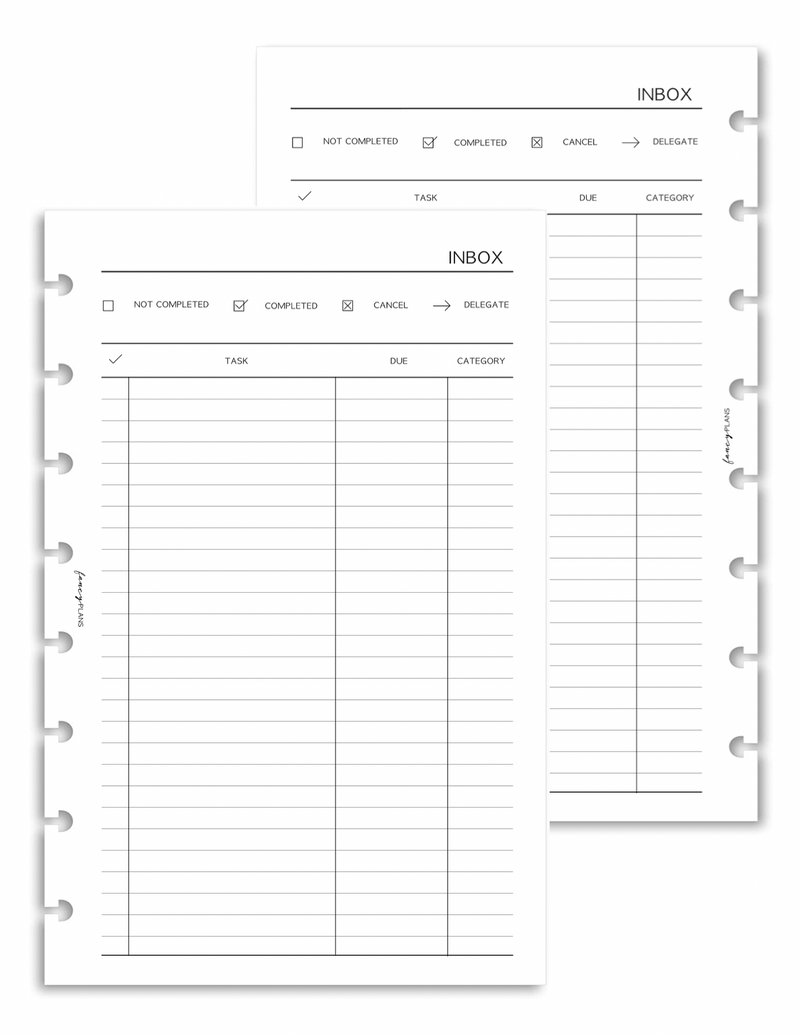 Powder Inbox Image Inbox with Action Items | Digital Download – Fancy Plans Co