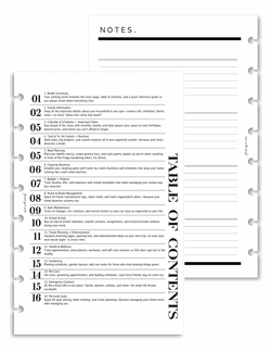 Divider Pages + Table of Contents | The Home Book | 120 gsm paper