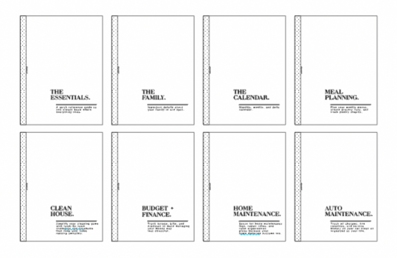 Divider Pages + Table of Contents | The Home Book | 120 gsm paper