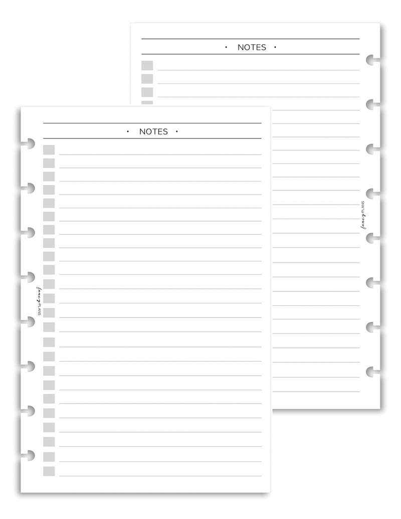 Notes w/ Bullets Fill Paper <PRINTED AND SHIPPED>