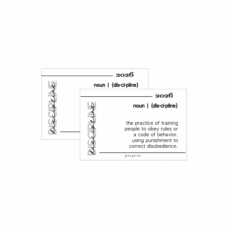 3 x 5 WOY Journal Cards | Discipline