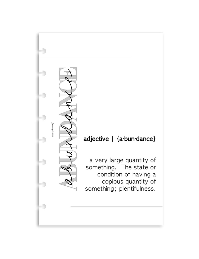 ABUNDANCE | WOY Dashboard