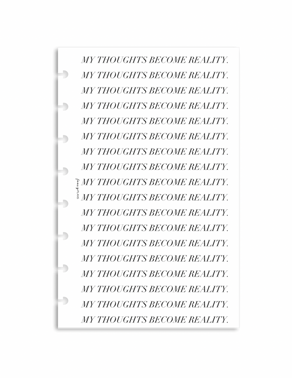 My Thoughts Become Reality. | Dashboard