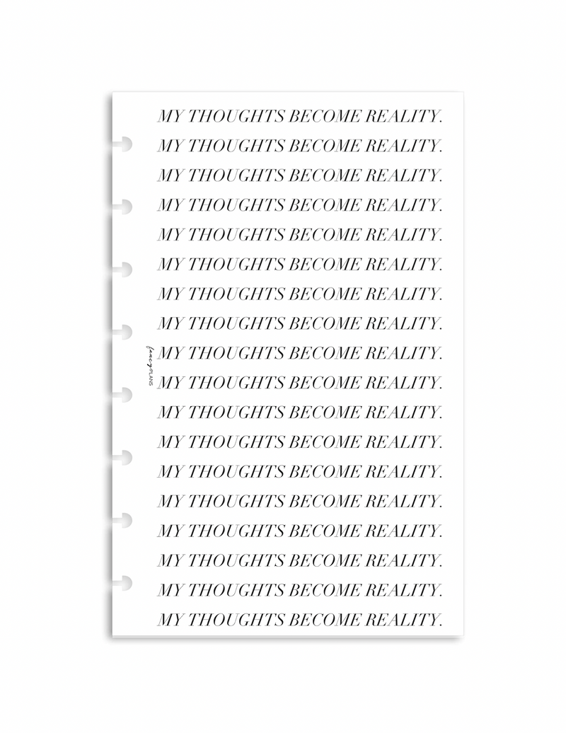 My Thoughts Become Reality. | Dashboard