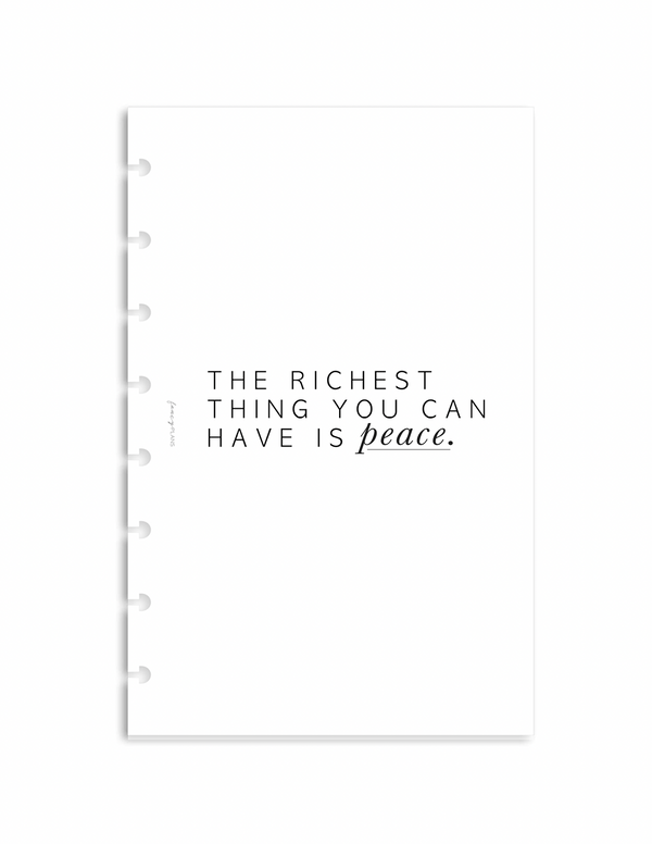 The Richest Thing Peace | Dashboard