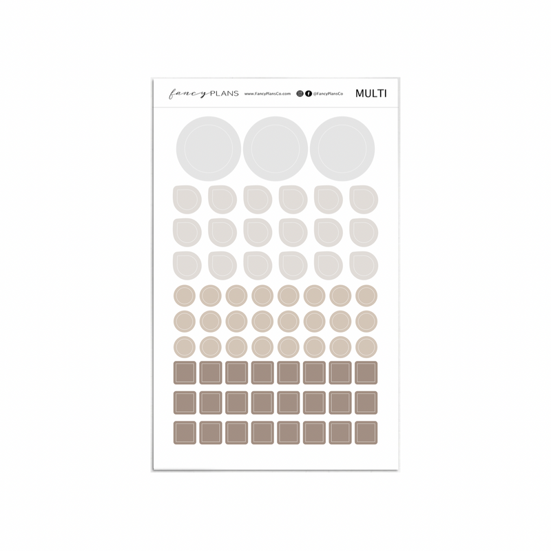 Sampler Multi Colored | SHAPE STICKERS – Fancy Plans Co