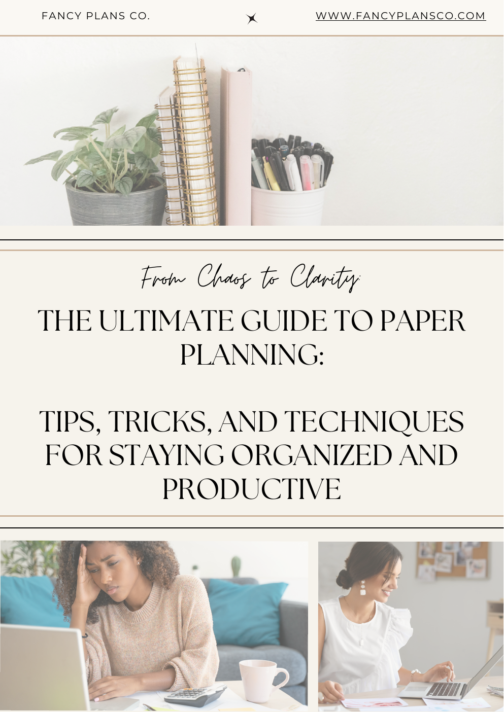 Cover of the From Chaos to Clarity paper-planning guide