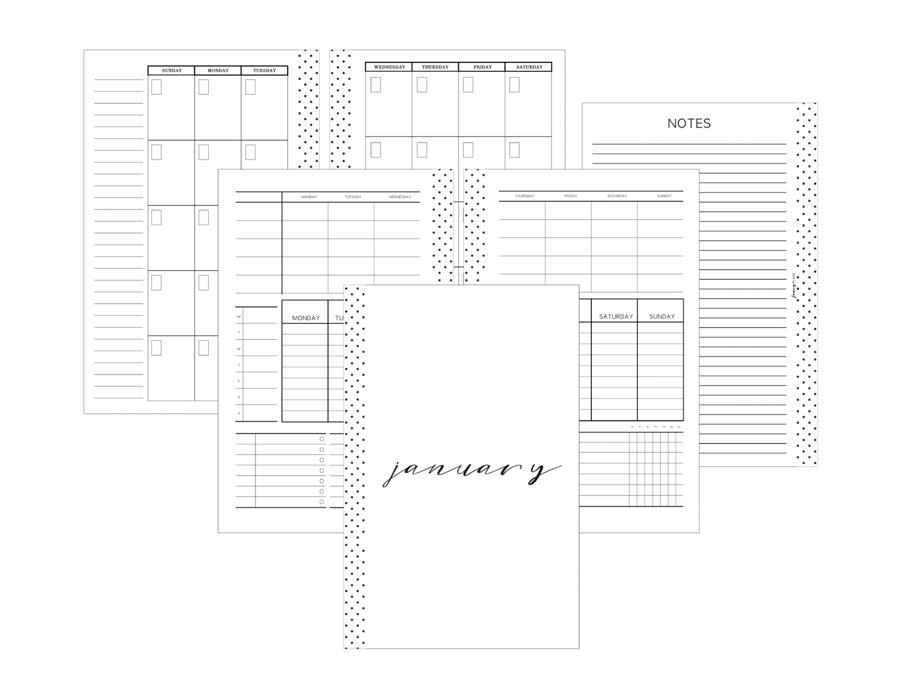 Representative page example for Family Planner V2 Layout