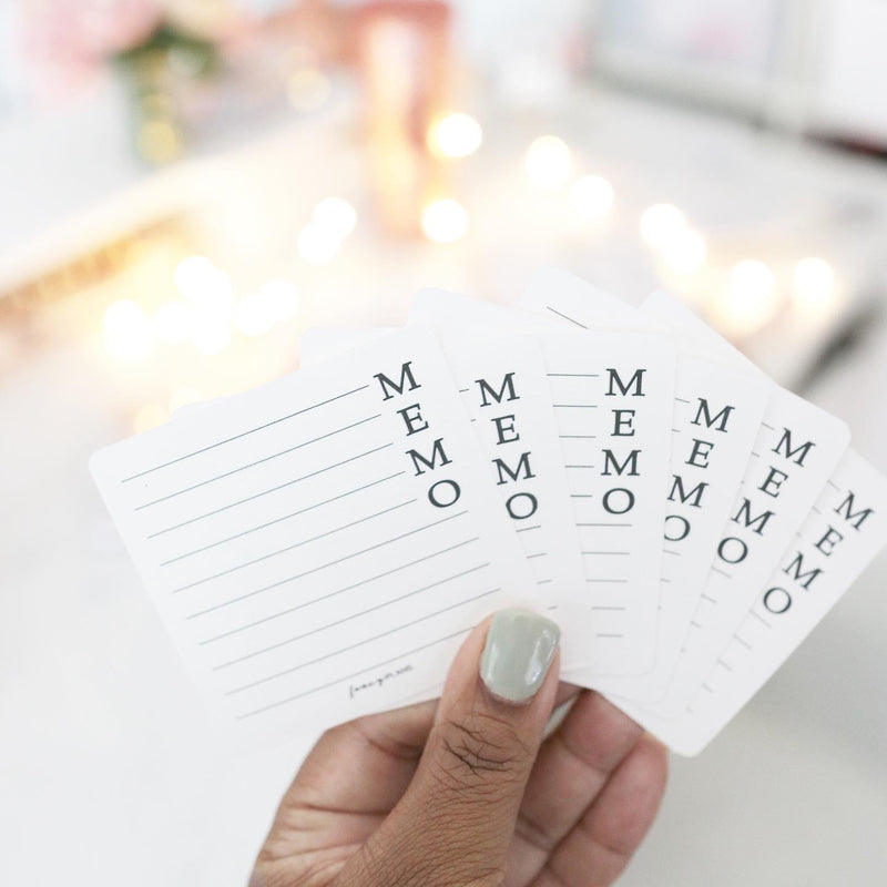 3 X 3 Linen Textured Memo Journal Cards